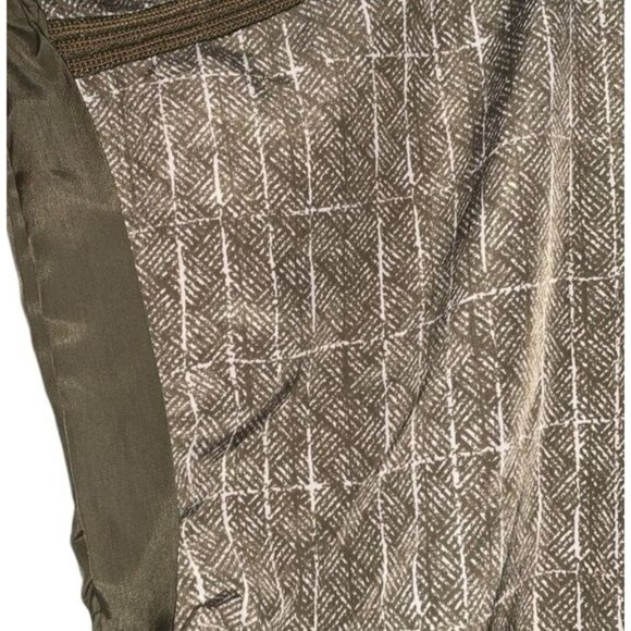 Cato Womens Plus Size 22/24W Green Printed Tunic Top With Short Sleeves & V-Neck - Picture 3 of 10